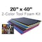 5S Supplies Tool Box Foam Insert 2 Color 20in x 40in Black Top / Red Bottom TSF-2040-BLKRD - alternate 2